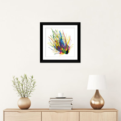 'Colorful Peacock' Painting Print on Canvas