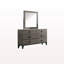 Commode de meuble de chambre à coucher moderne de conception moderne avec 1 seule poignée de poignées et 6 tiroirs avec plateau de rangement en faux marbre gris-364743062