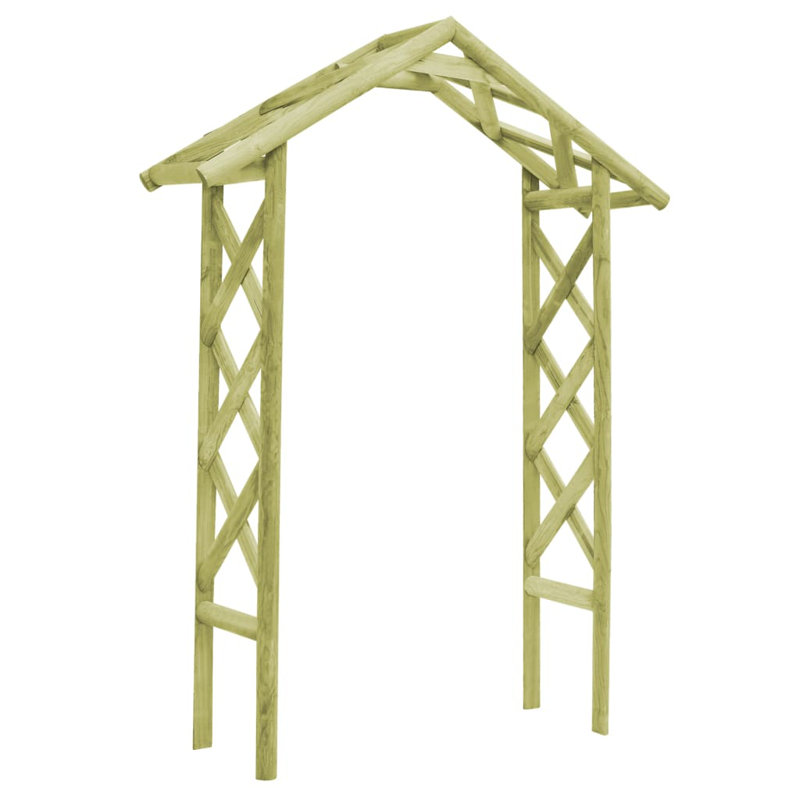 135cm W x 45cm D Wood Arbour in Green