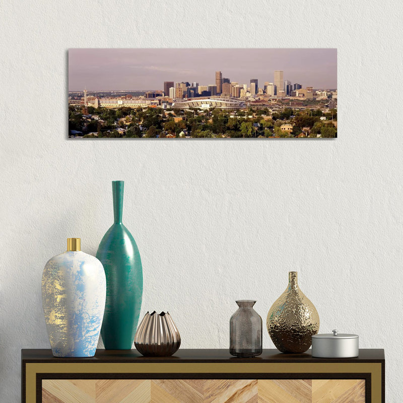 Denver CO #2 - Wrapped Canvas Panoramic Print, 30.48 cm H x 91.44 cm W x 1.91 cm D