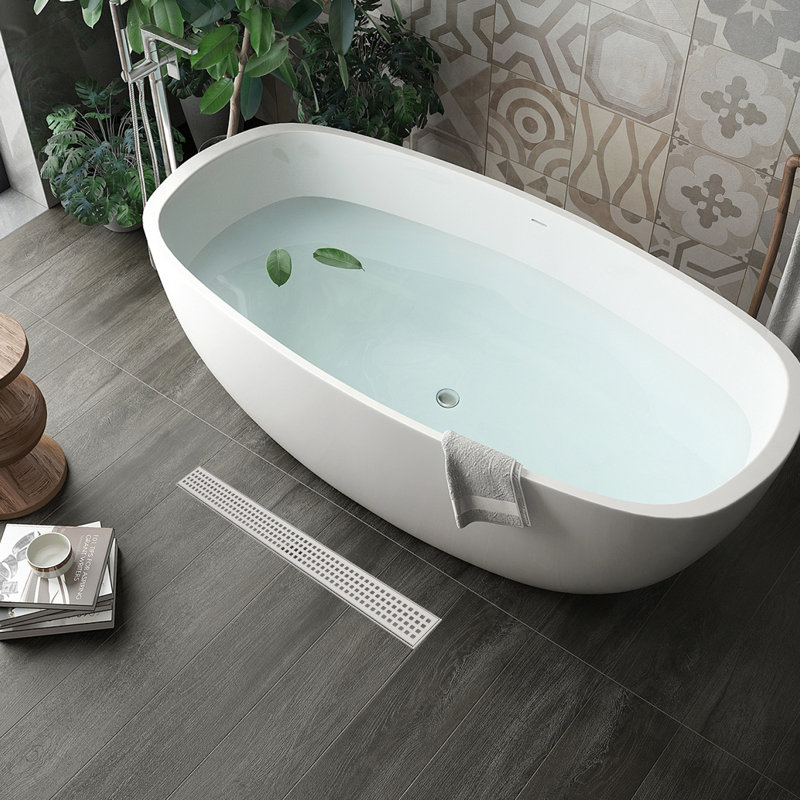 24'' W Linear Grid Shower Drain