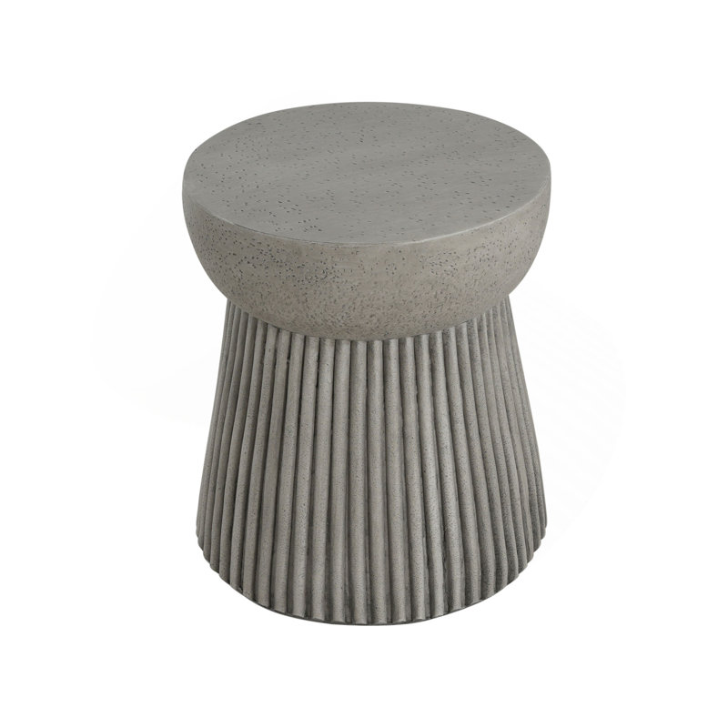 Table d'appoint d'extérieur en béton léger