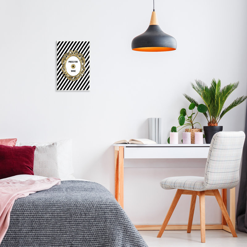 «Classy & Chic Press for Wine», art mural par Martina Pavlova, H 15 po x l 10 po