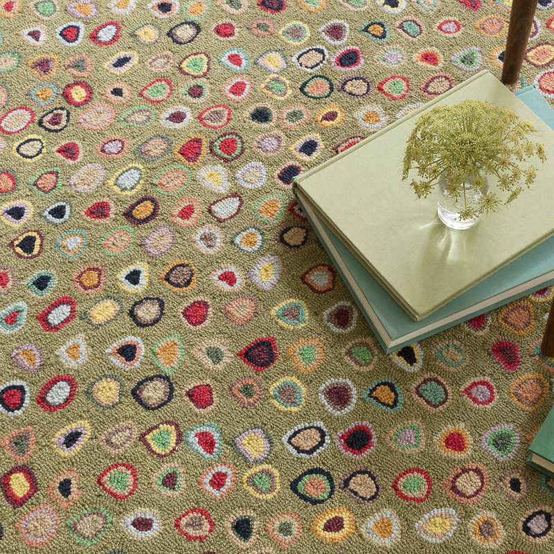 Cat'S Paw Sage Hand Micro Hooked Wool Rug, Runner 2'6" x 8'
