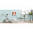 Full Size Rubber Wood Tent-Shaped Floor Bed,With Guardrails,Slats And Door,White