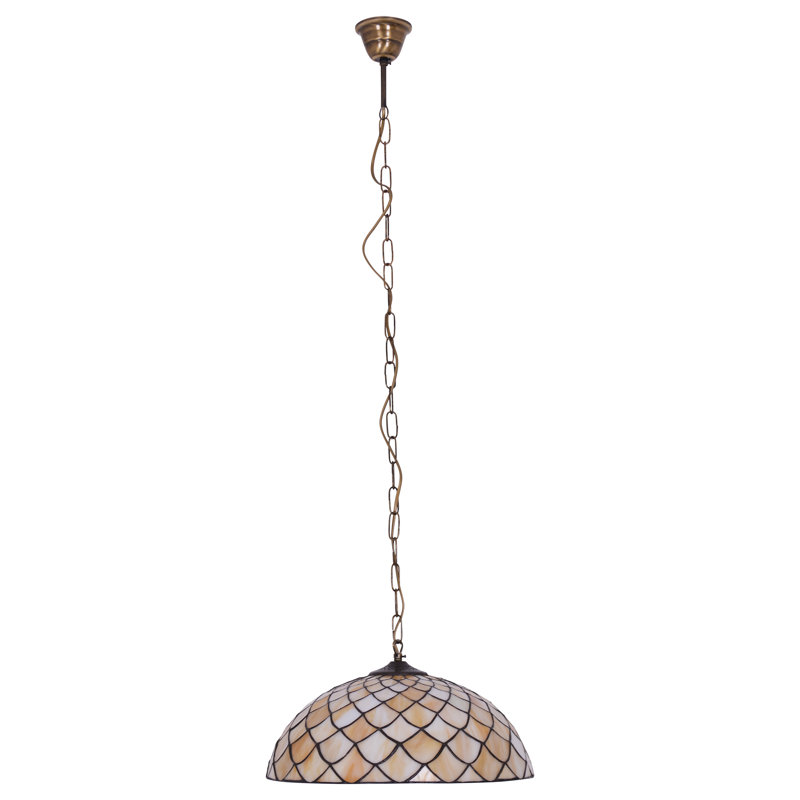 Isaiah 1 - Light Brown Dome Pendant