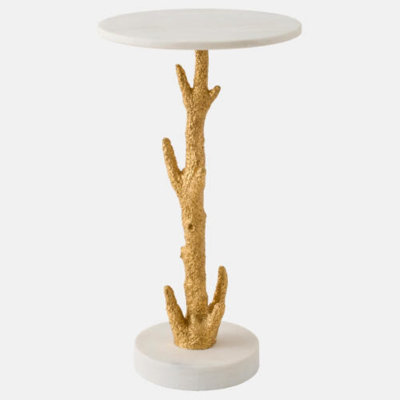 Pillar Coral Table 20"H x 14"W x 14"D End Table