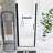 30"X 72" Pivot Shower Door, Matte Black Aluminum Frame, Half Frame ,1/4" Tempered Glass Explosion Proof Film,Stainless Steel Handle