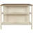 Solid Wood Rustic 45" Stationary Kitchen Island, Rubber Wood Butcher Block Dining Table Prep Table With 2 Open Shelves For Small Places,Walnut+Cream White