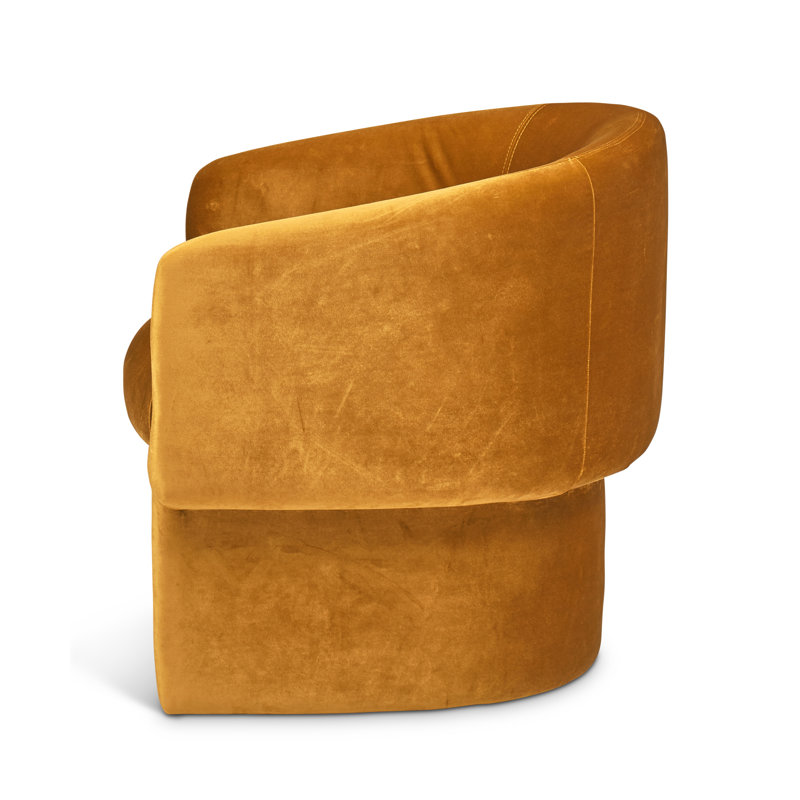 Jessie Accent Chair, Mustard  Velvet