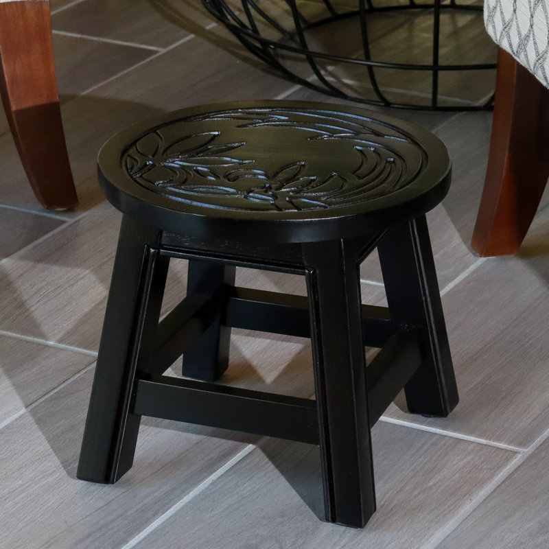 Escabeau floral en bois - et idéal pour la décoration avec des motifs polyvalents