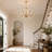 30.7" 8-Head Crystal Adjustable Chain Chandelier for High-Ceiling SpacesChandelier