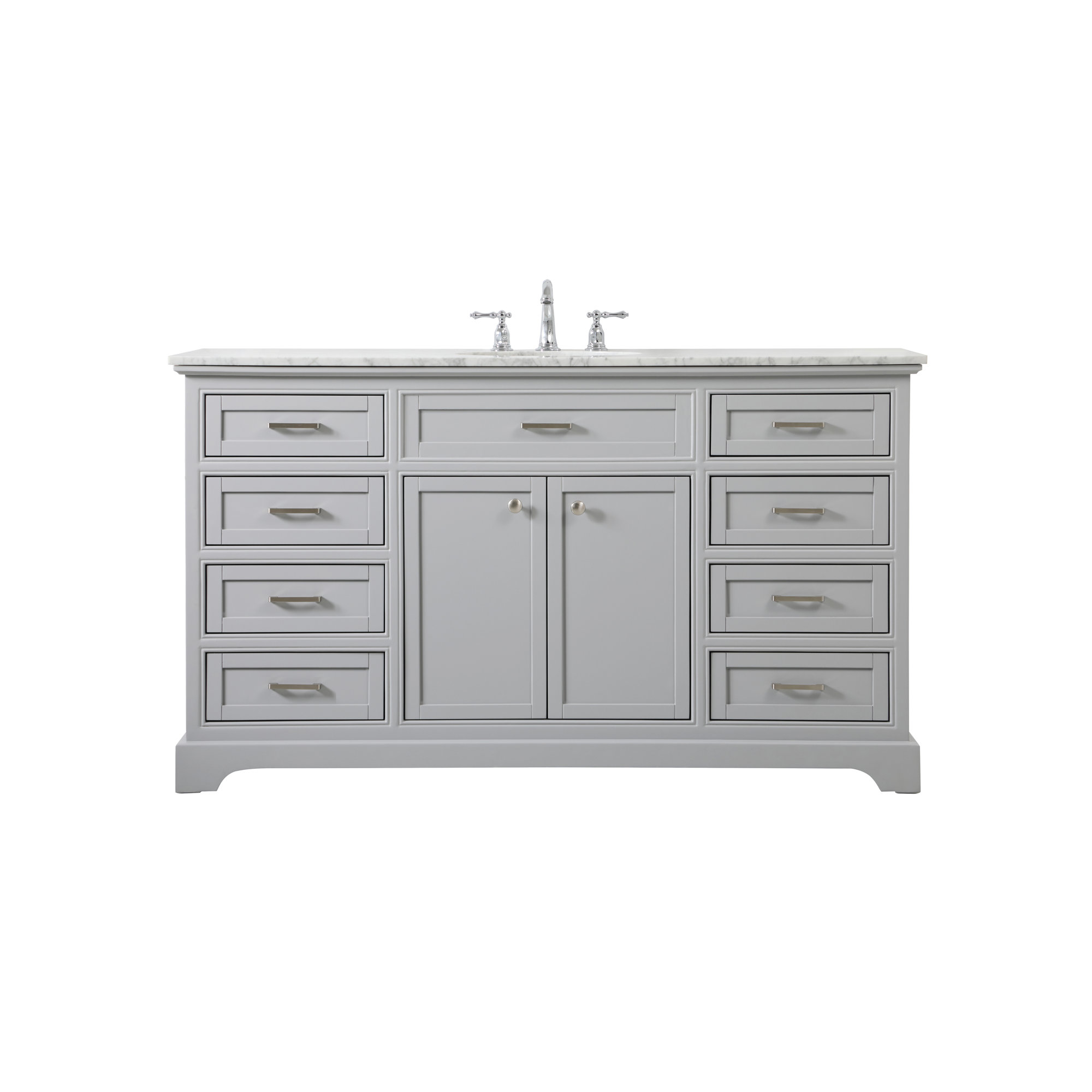 Hermes 60'' Single Bathroom Vanity, Gray