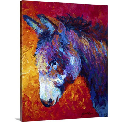 "Sparky Burro" par Anke, reproduction d'art sur toile tendue