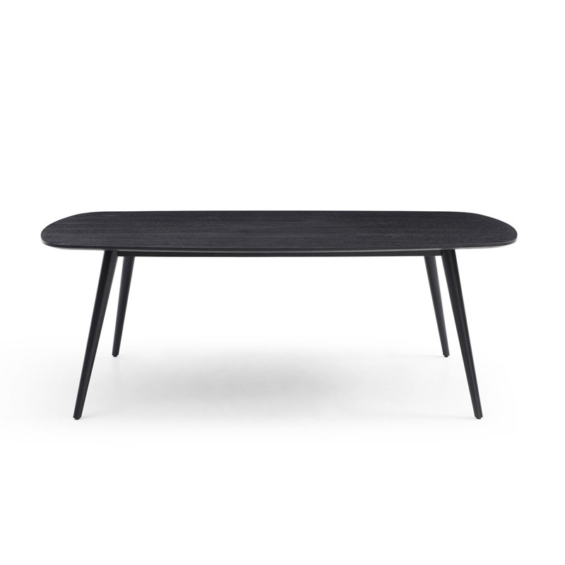 Keeona Dining Table,Kitchen table,Dinning table with wood frame, Black, 41.4" W x 86.6" L