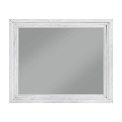 Miroir de commode blanc vieilli