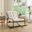 Chaise berçante d'extérieur avec coussin épais-129891670-129891671