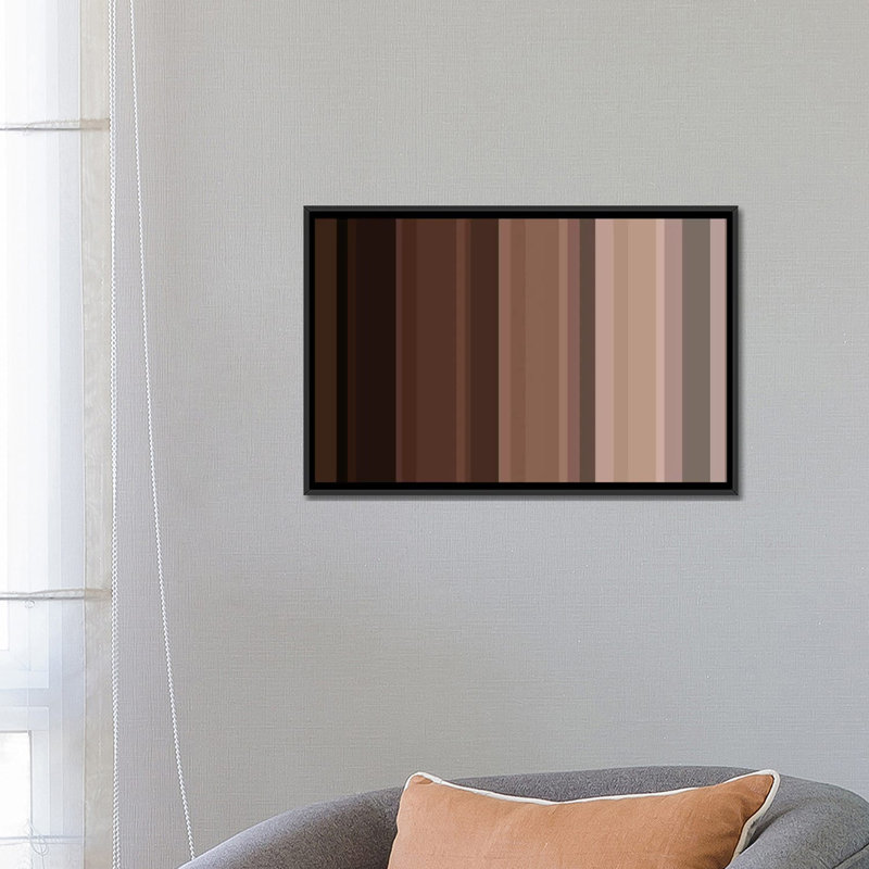 « à rayures et lait de chocolat »-impression sur toile enroulée Falsterbo, H 18 po x l 26 po x P 1,5 po, Pas de tapis