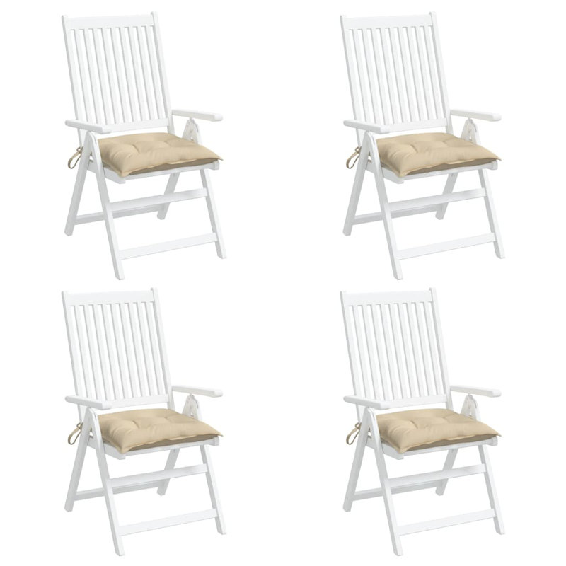 Ensemble de 4 coussins d'extérieur en polyester 100% polyester, Beige