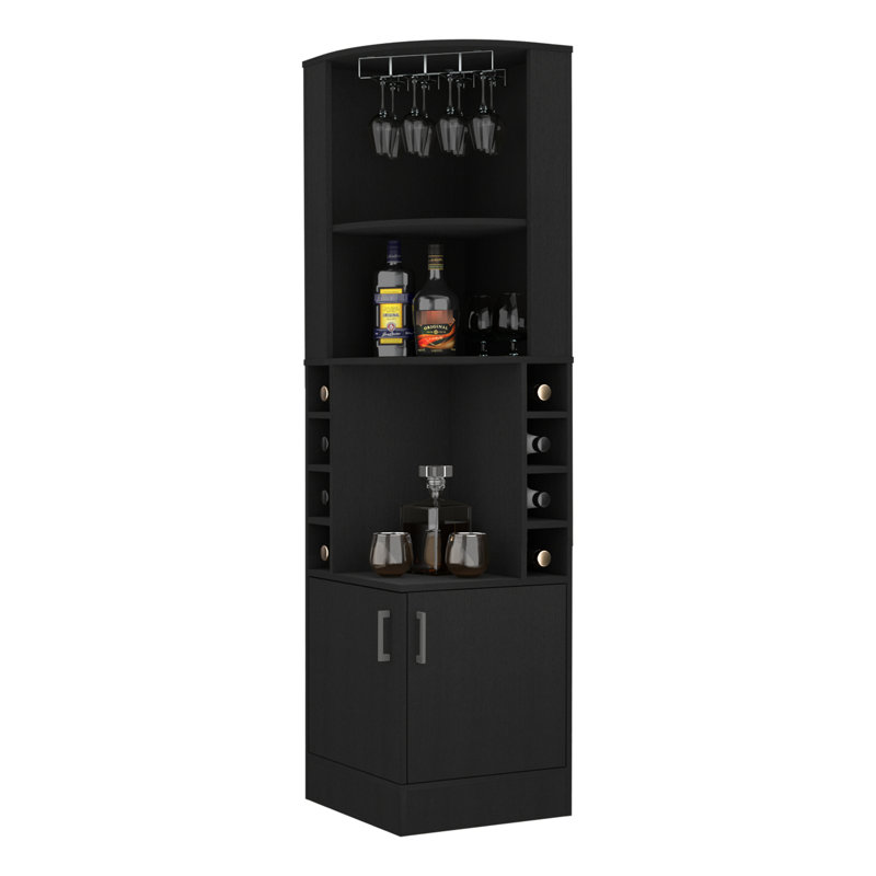 8 armoires de bar à 2 tablettes en noir - Modern Living