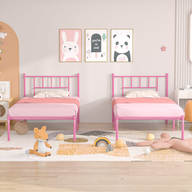 Orabelle Metal Bed, Pink