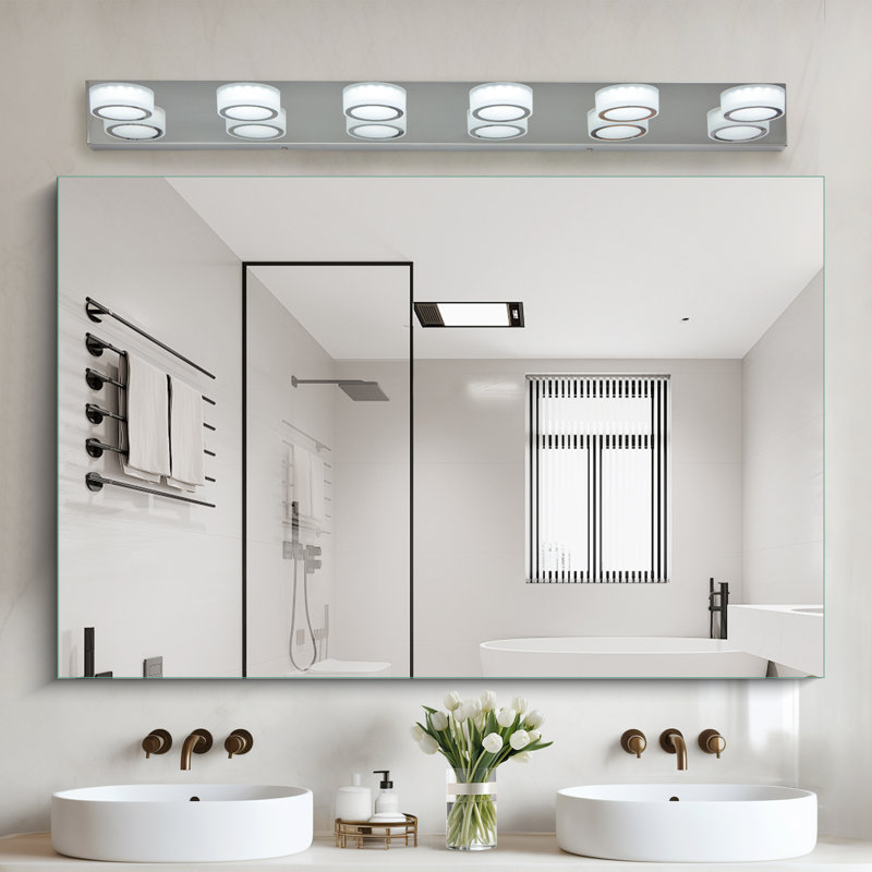 45" Modern 6-light Led Vanity Light, 4.3" H x 44.9" W x 5.1" D