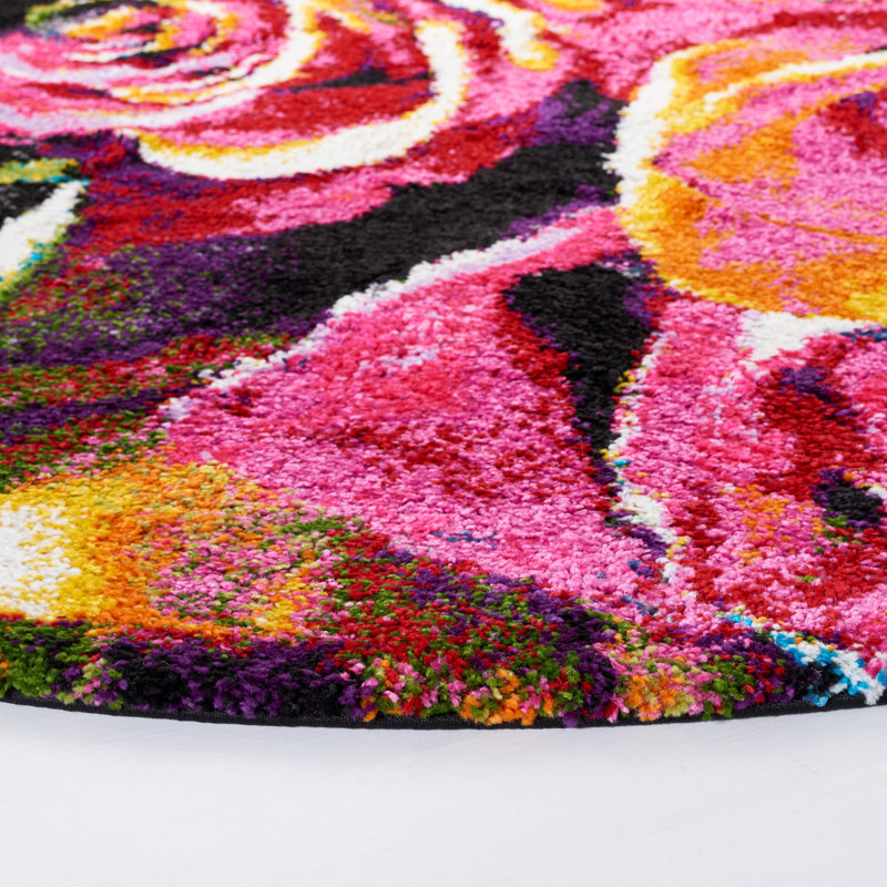 Cleveland Performance Floral Rug, Round 6'7"