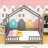 Wood Floor Bed with Canopy-590168346
