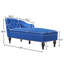 Chaise longue rembourrée en velours à accoudoir gauche de 26,5 po de largeur Jarielle-125312230