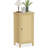 Modern Farmhouse Nightstand with Rattan Door & Drawer​ – Compact 16" Black Accent Bedside Table Featuring Boho Wood Design, Dual Storage for Bedroom, Living Room, Office or Guest Room-683481699