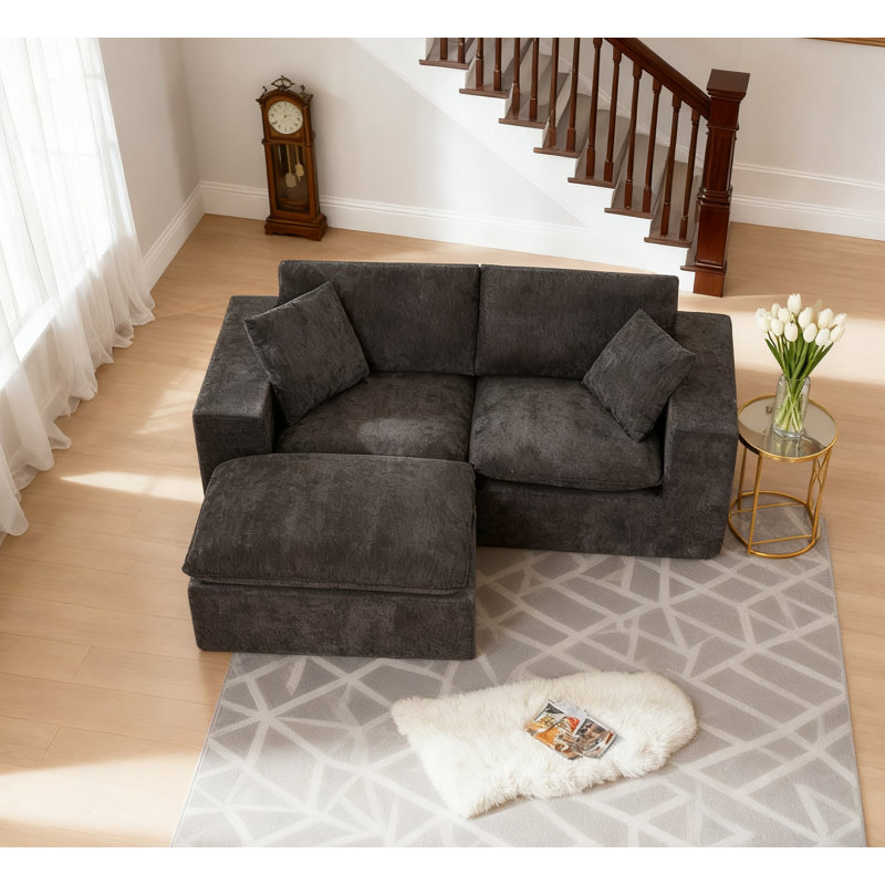 Canapé modulaire Modern, Chenille noir