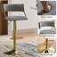 Swivel Upholstered Adjustable Height Counter Bar Stools Velvet Counter Chairs with Curved Chic Hollow Backrest Stools for Kitchen Home Pub Restaurant-1077258507