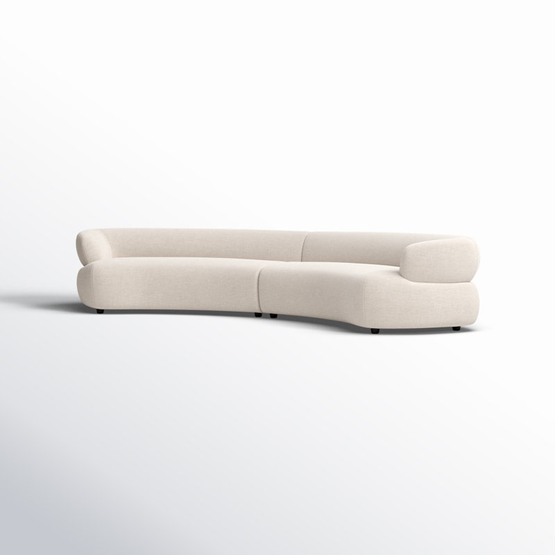 Belen Chaise Sectional, Nomad Snow Polyester Blend