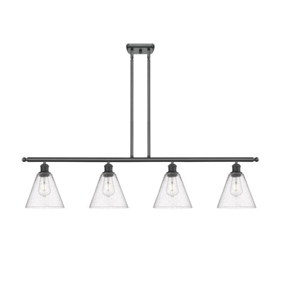 Luminaire suspendu linéaire à 4 lumières pour îlot de cuisine Anastasya