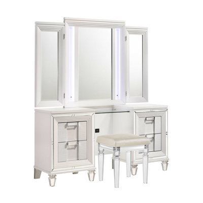 Ensemble coiffeuse avec USB Rosdorf Park Bridgnorth