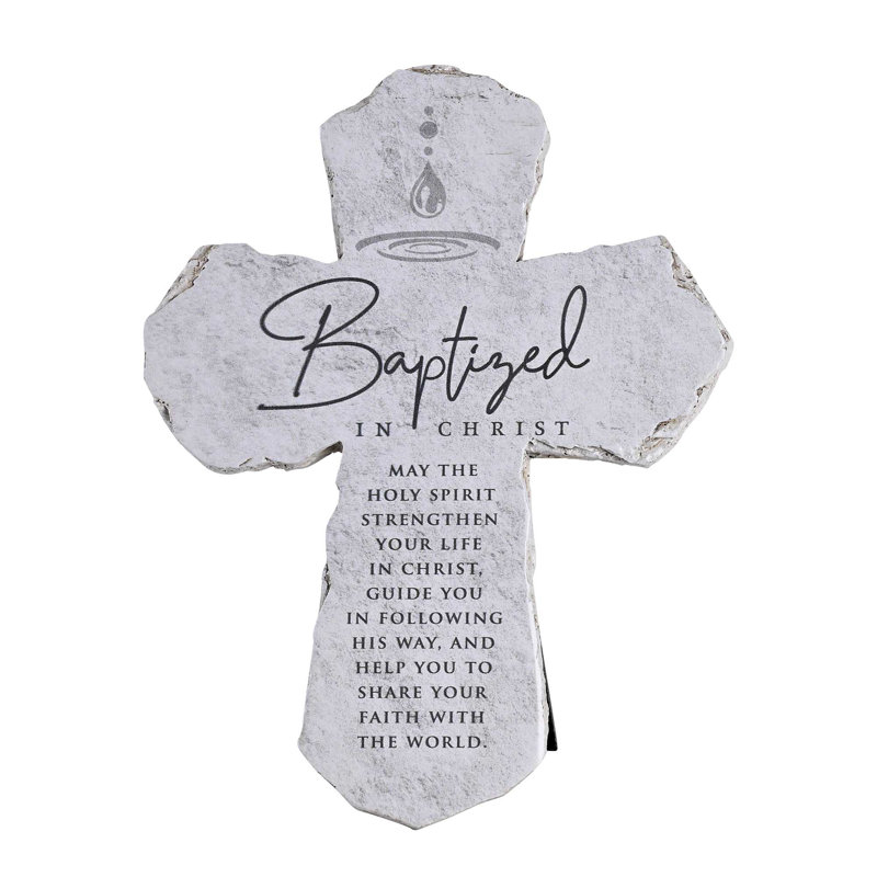 Tabletop Cross Baptized In Christ 7H