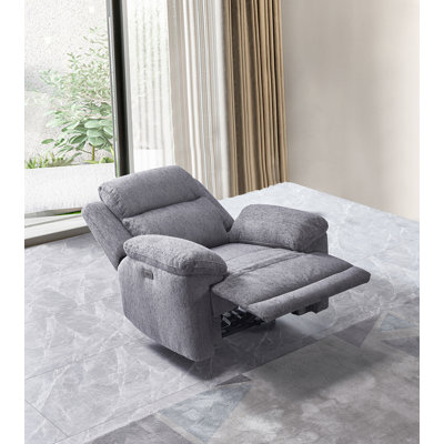 Callendale 43.3"W Upholstered Power Recliner Chair With USB & Type-C Charging