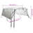 Vidaxl 4-Bow Bimini Top With Mesh Sidewalls 95.7X(90.6-96.1)X53.9"-113030686-113030692