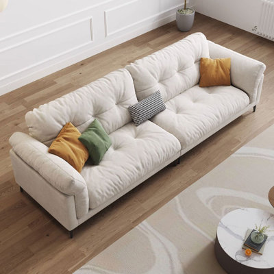 White 100% Polyester Modular Sofa cushion couch