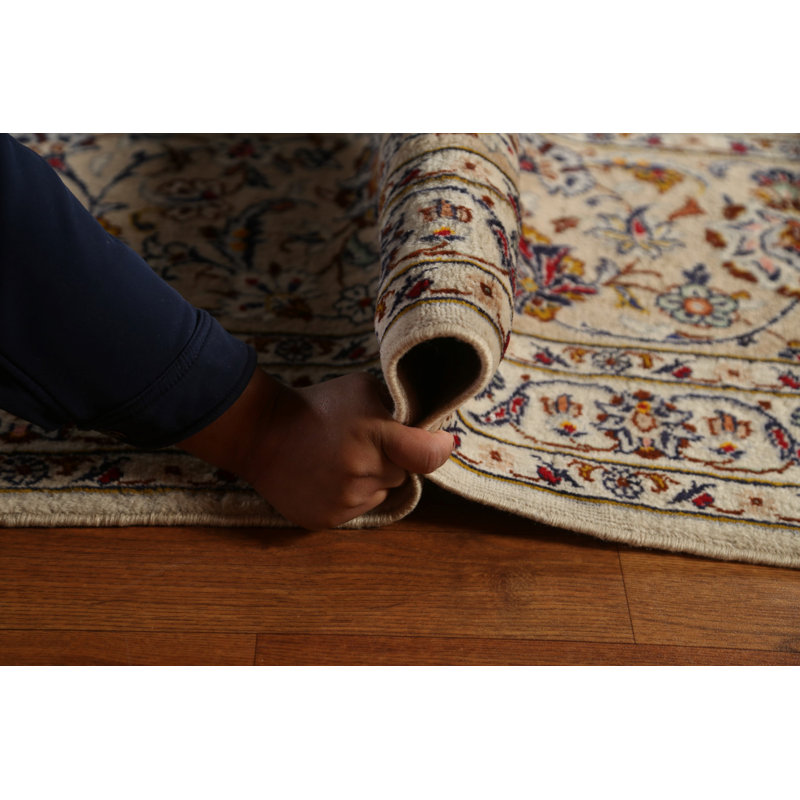 One-of-a-Kind 12'10" X 19'3" 1960s Wool Area Rug in Ivory