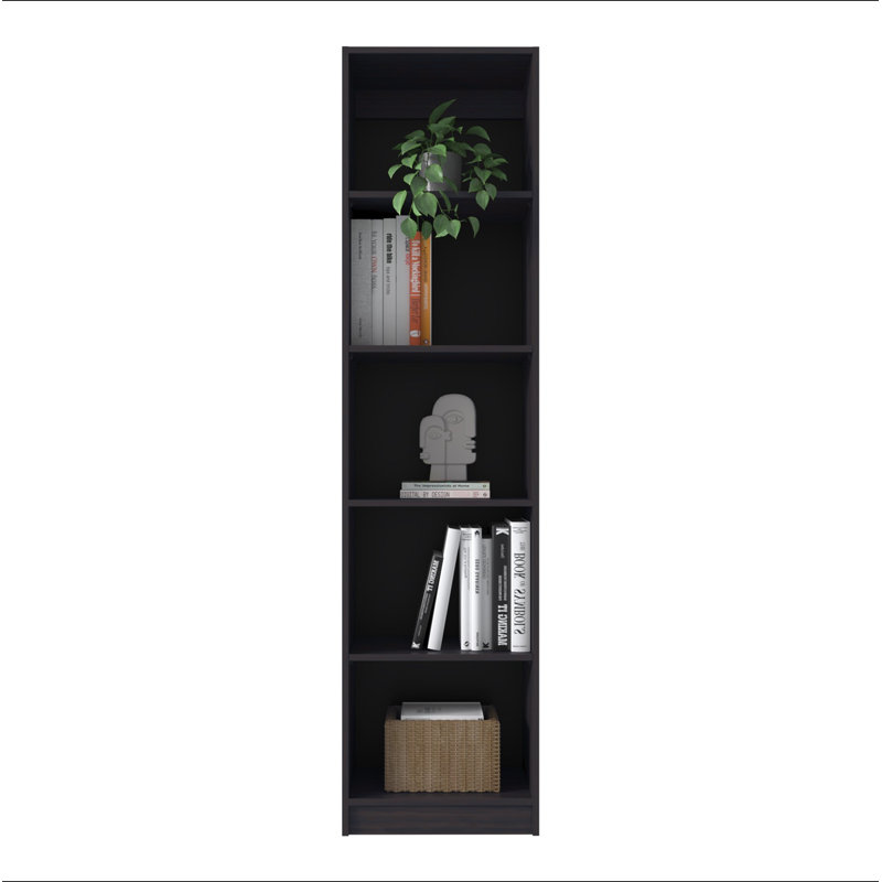 Bibliothèque étroite à 5 tablettes Home