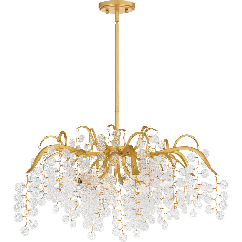 Lustre à 6 lumières Keasha, Or