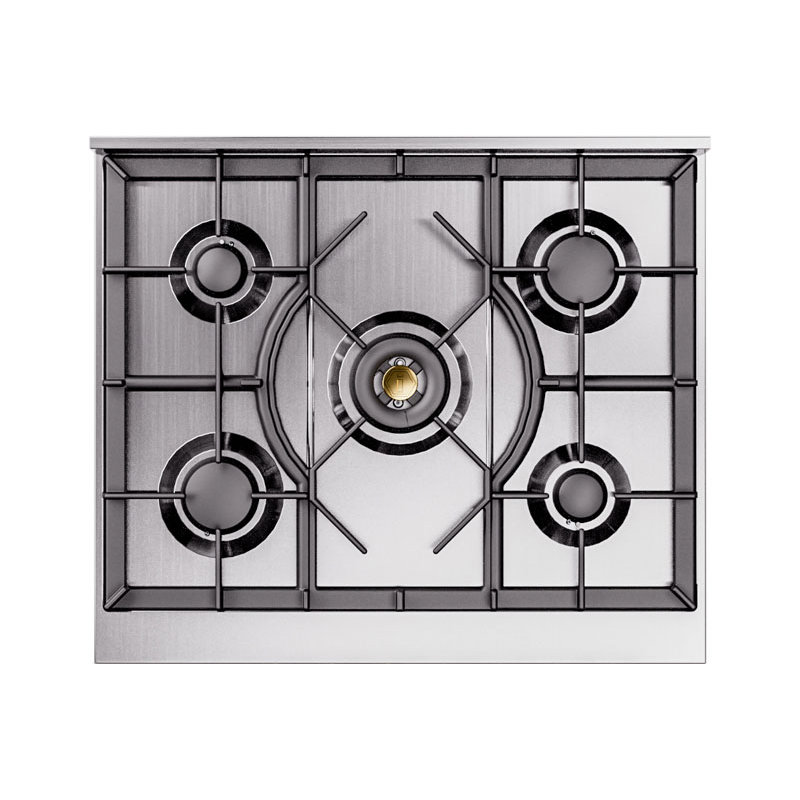 ILVE Nostalgie II Noblesse 30 in Dual Fuel Range, Graphite Matte/Chrome, Natural Gas