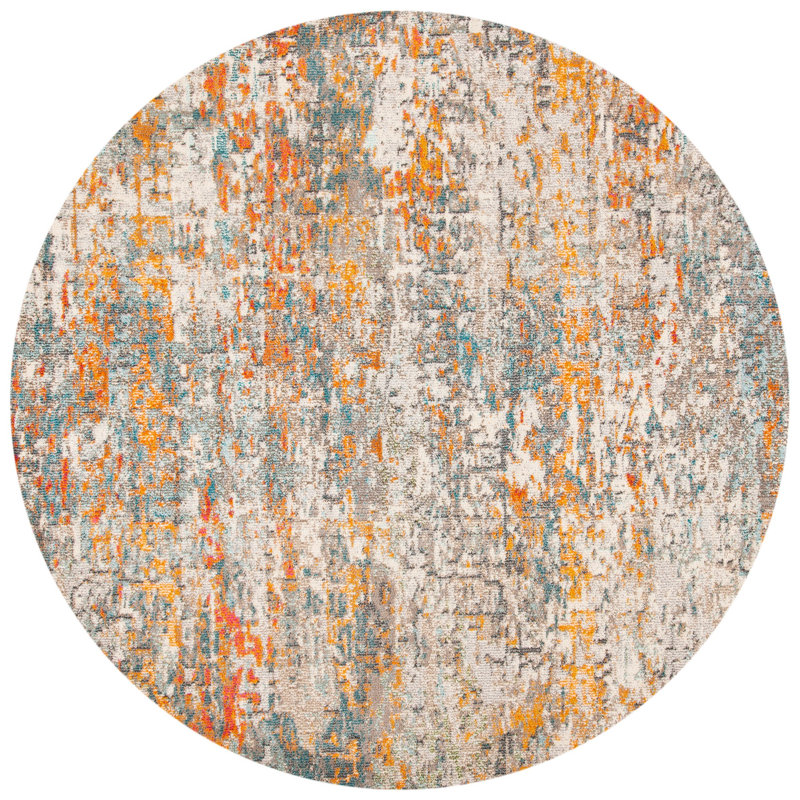 Madison Performance Abstract Rug, Round 3'