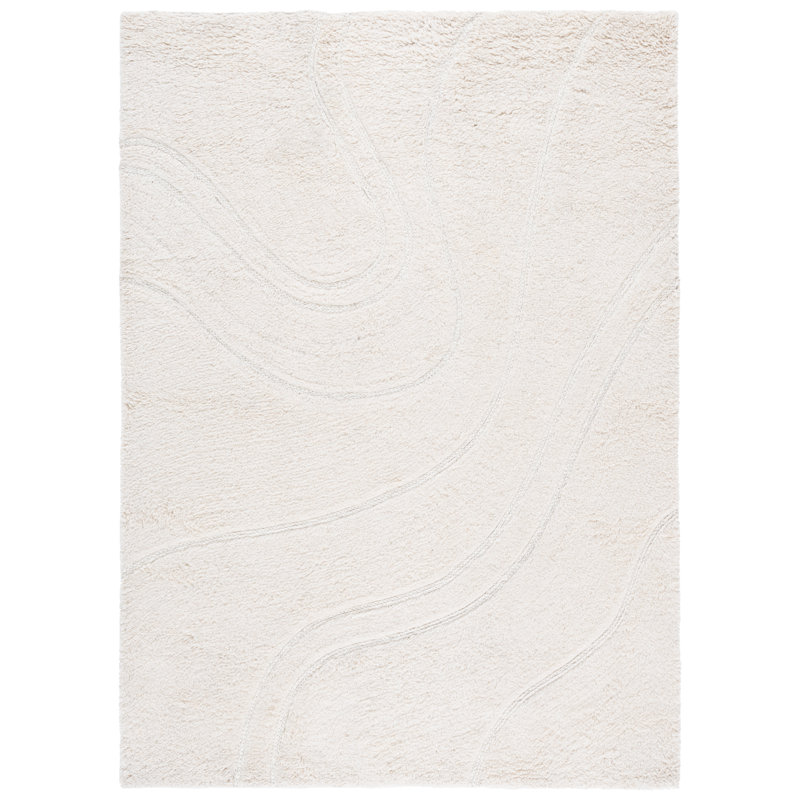 Tapis de couleur unie en coton touffeté à la main Casablanca, Rectangle 5 pi x 8 pi