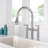 KPAIDA Bridge Kitchen Faucet with Pull Down Sprayer, 3 Hole 8 Inch Kitchen Sink Faucet-69050224
