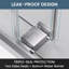 Porte de douche coulissante double demi-cadre l 44 à 48 po x H 74 po, verre trempé transparent 1/4 po, nickel brossé-124825821