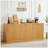67-Inch Modern Wavy Sideboard, Curved Design Storage Cabinet, 6-Door, Multi-Functional For Various Rooms-1009670970
