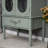 Vaillancourt Glass Paned Distressed Accent Cabinet 