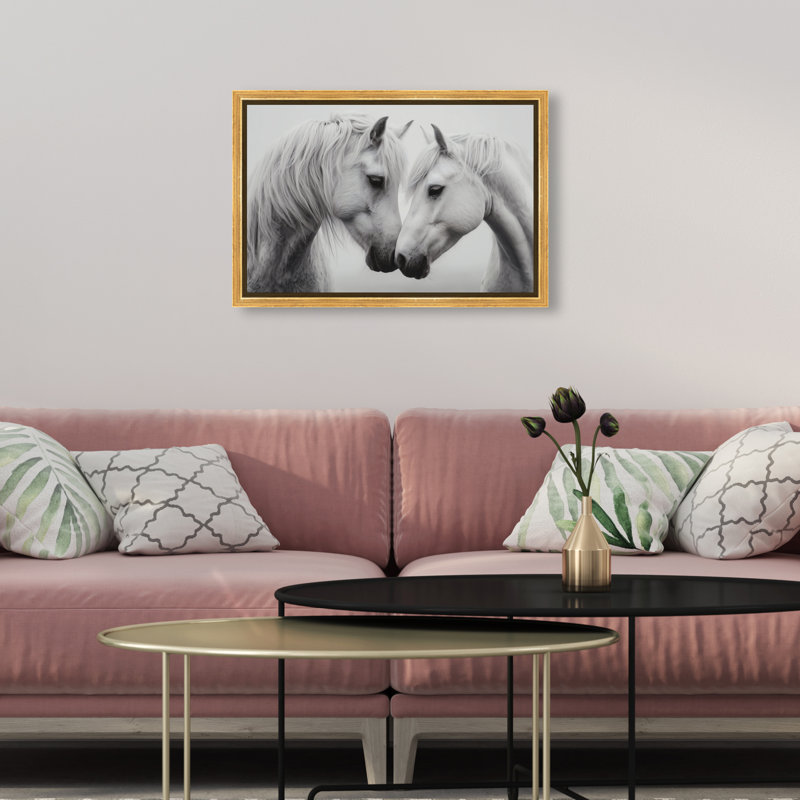Twin Souls I Print by Oliver Gal, 31"H x 46"W, Gold Floater Frame